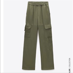 Zara Olive Green Cargo Pants